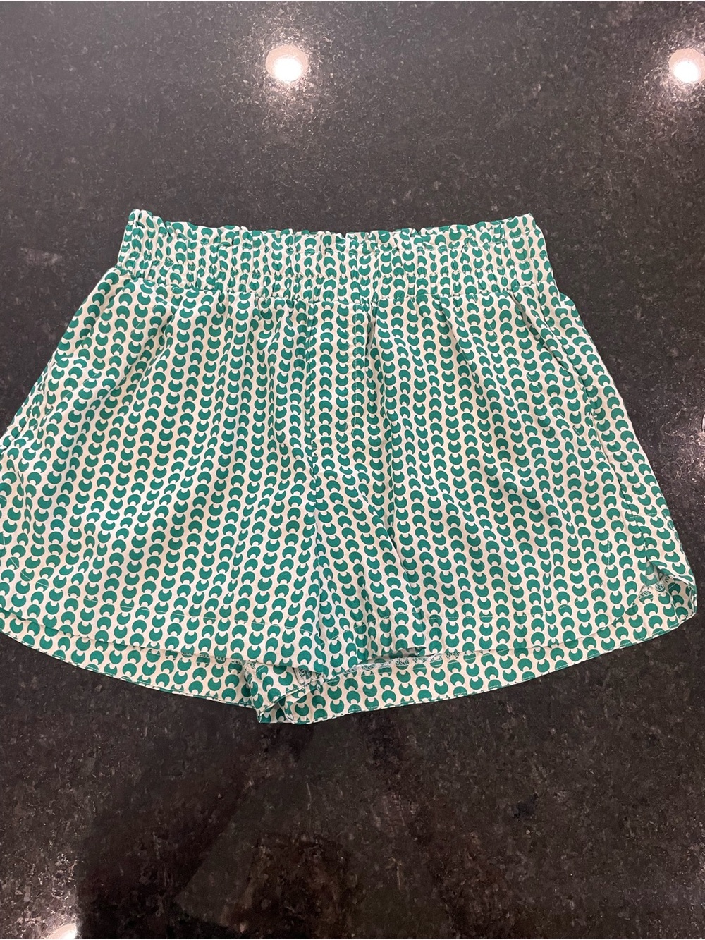 A New Day High-Waist Green Printed Short Set - Picture 8 of 12